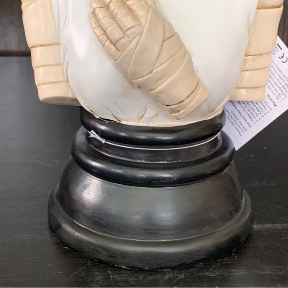 Bride of Frankenstein Bust Light Up Ceramic Halloween Decor Green Skin - Picture 4 of 15